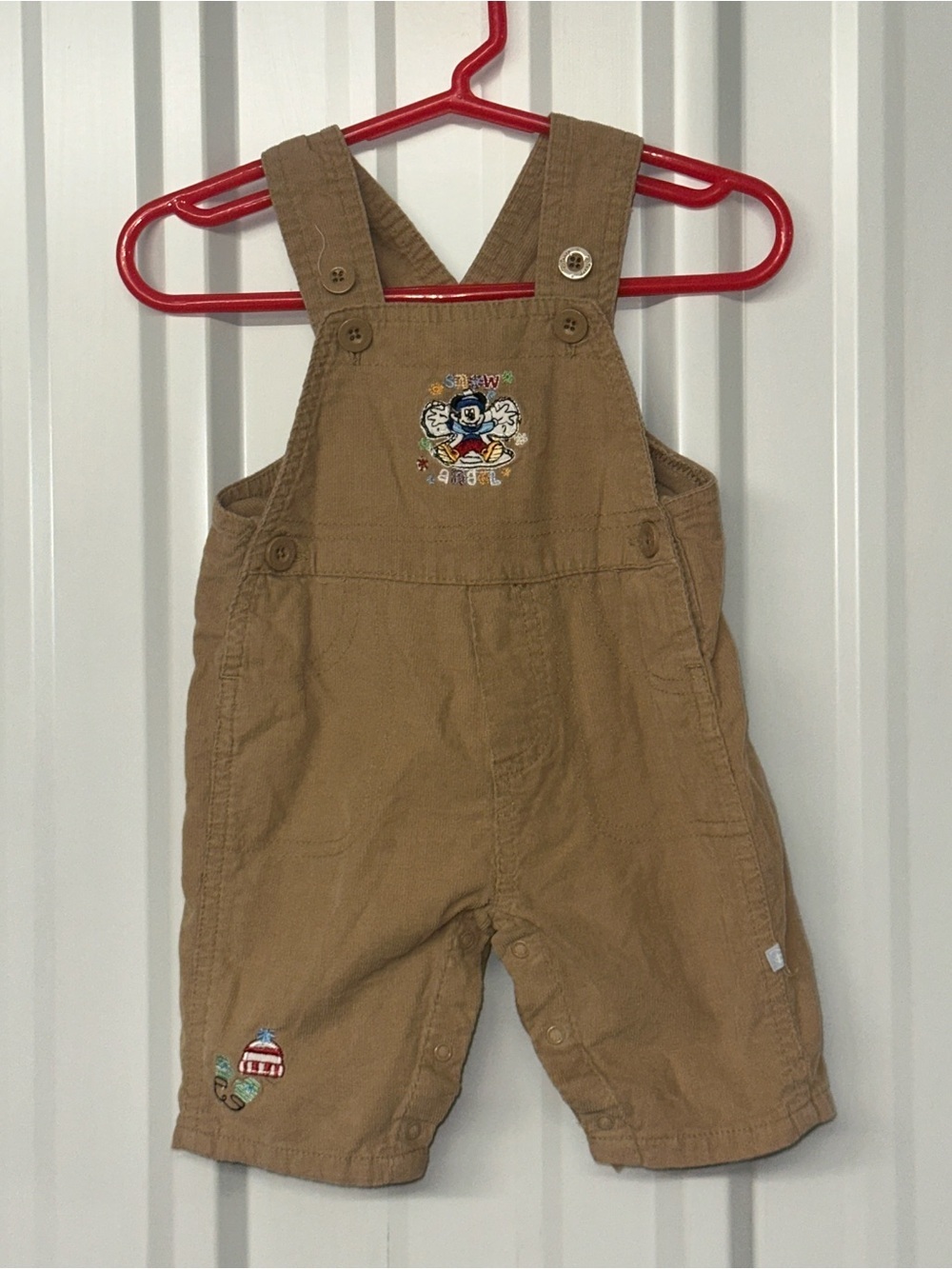 Disney Baby Corduroy Shortalls Embroidered Cottagecore Retro Babycore
